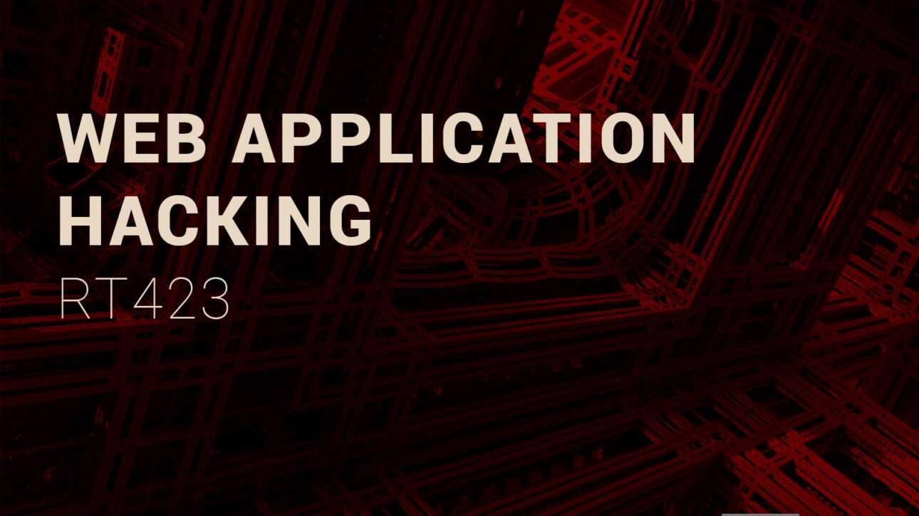 RT423 - WebApp Hacking