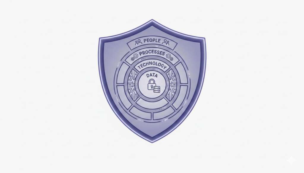 Écusson avec des éléments technologiques